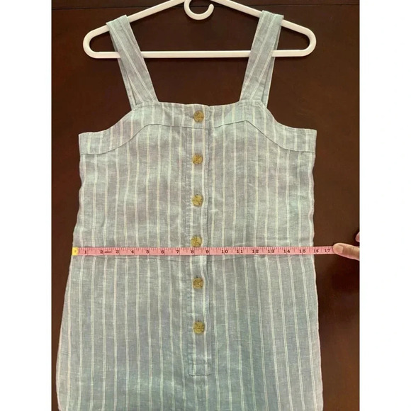 Everlane NWT Blue & White Striped Linen Jumpsuit WITHOUT BELT Size 0 - Picture 8 of 13